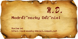 Modránszky Dániel névjegykártya