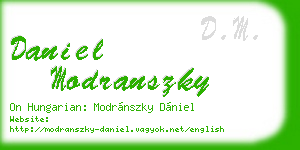 daniel modranszky business card