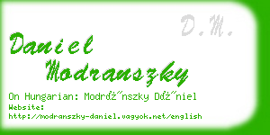 daniel modranszky business card